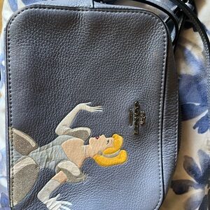 Coach Blue Crossbody Bag with Cinderella Design